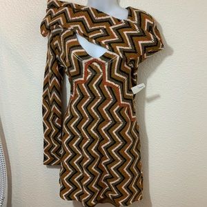 Free People brown knitted dress size Xs